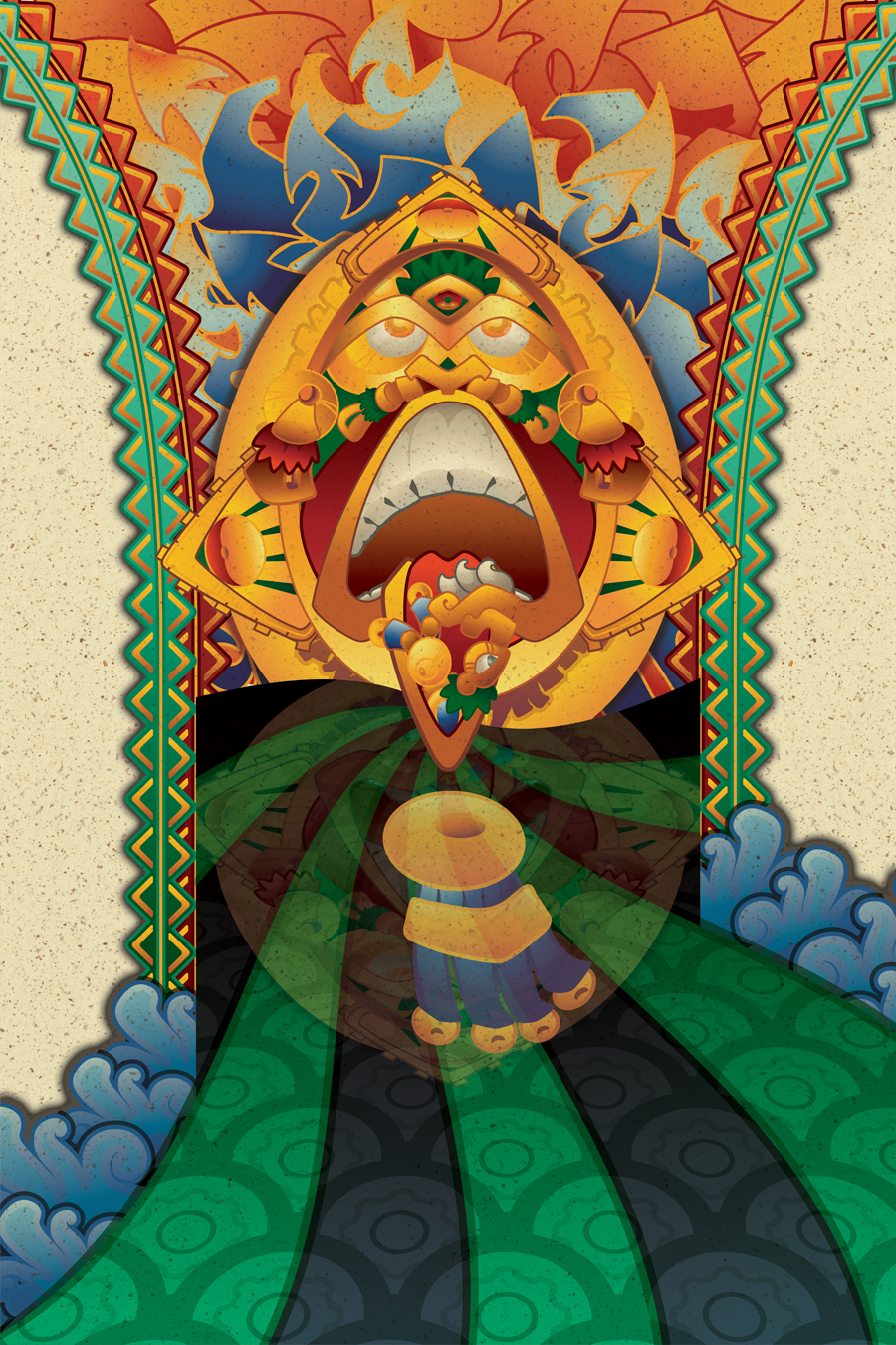 Aztec, Mexica, The Sun rising over Lake Texcoco