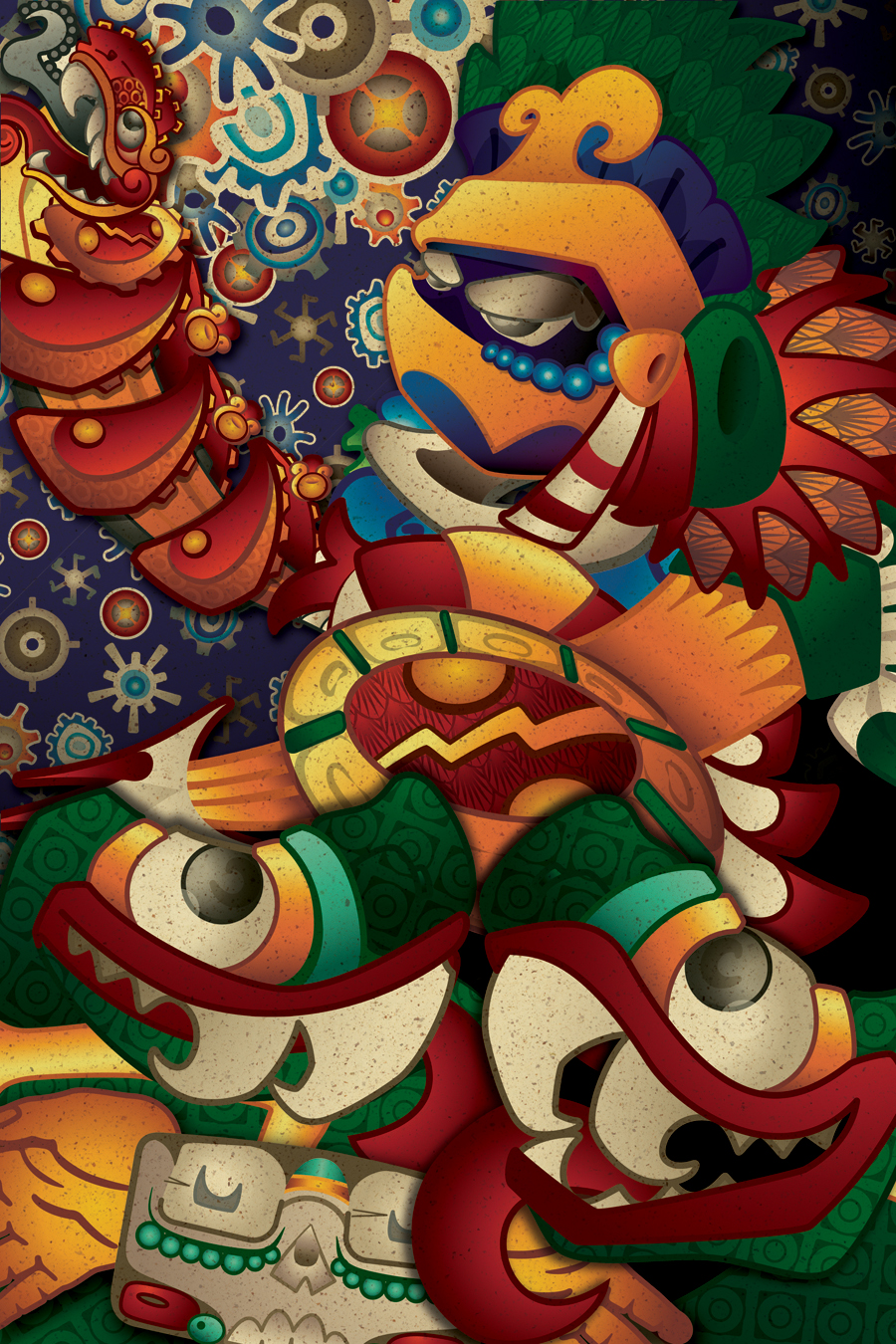 Aztec, Mexica, Huitzilopochtli Rises, Coyolxāuhqui